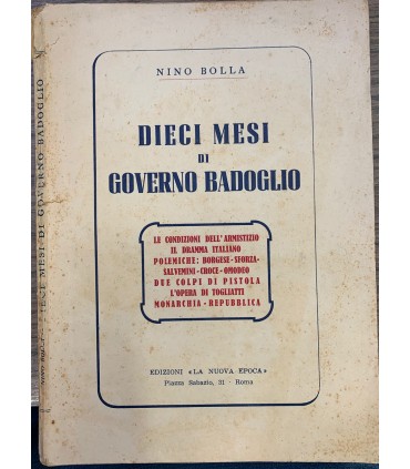 Dieci mesi di Governo Badoglio.