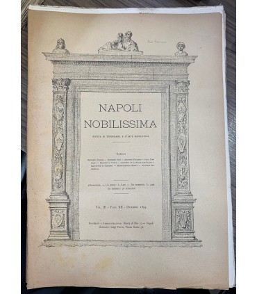 Napoli nobilissima, 1894 Annata completa.