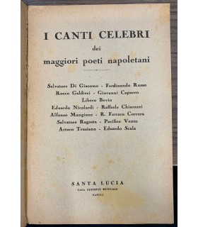 I Canti celebri dei maggiori poeti napoletani.