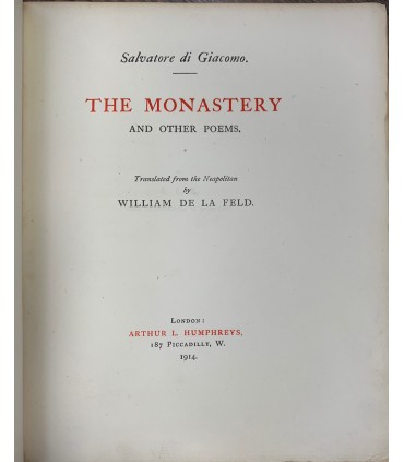 The Monastery and other poems.