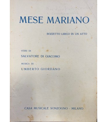 Mese mariano. Bozzetto lirico in un atto. 1932