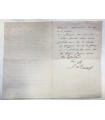 Lettera autografata da Salvatore Di Giacomo.