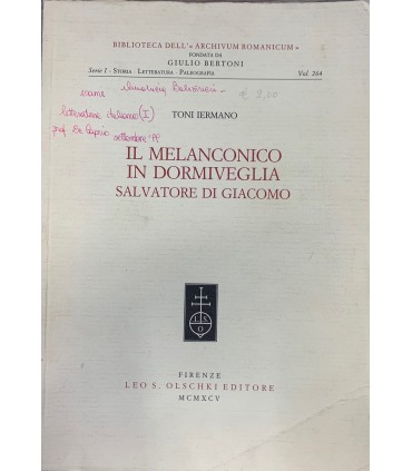 Il Melanconico in dormiveglia Salvatore Di Giacomo.