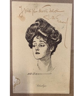 Cartolina con autografo.