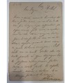 Foglietto lettera a Ragione con autografo di Salvatore Di Giacomo.