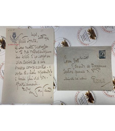 Lettera autografo di Salvatore Di Giacomo.