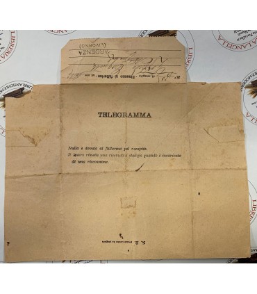 Telegramma autografo di Salvatore Di Giacomo.