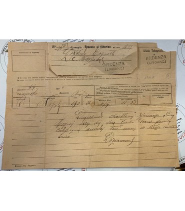 Telegramma autografo di Salvatore Di Giacomo.