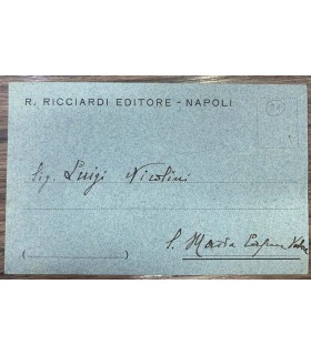 Cartolina Autografo di Giuseppe Ceci.