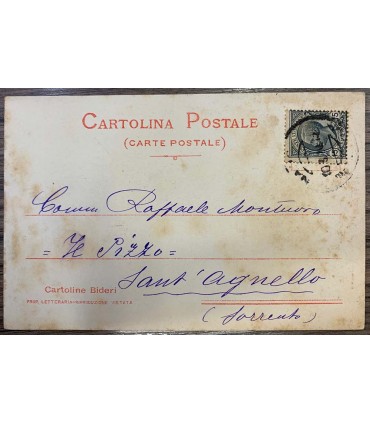 Cartolina Postale Autografo Salvatore Di Giacomo 1920.