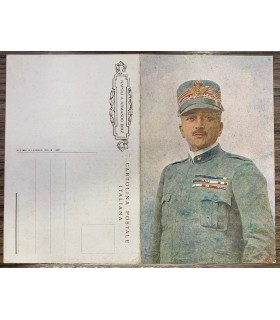 Cartolina postale doppia non viaggiata. Armando Diaz.