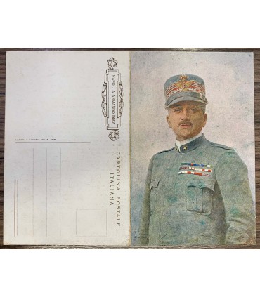 Cartolina postale doppia non viaggiata. Armando Diaz.