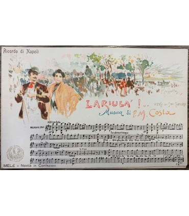 Cartolina postale Musicale - Lariula'!... Mele