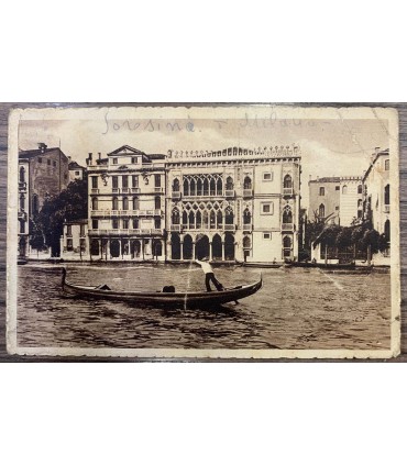 Cartolina Autografo a Alfredo Schettini di Elisa Di Giacomo.