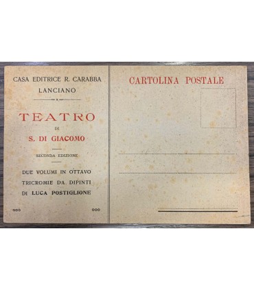 Cartolina pubblicitaria Teatro di Salvatore Di Giacomo.