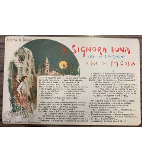 Cartolina 'A signora Luna.