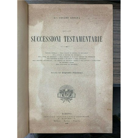 Delle successioni testimentarie