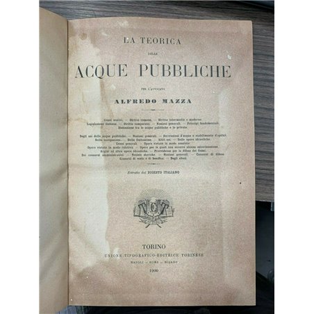 La teorica delle acque pubbliche