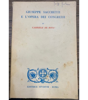 Giuseppe Sacchetti e l'opera dei congressi.