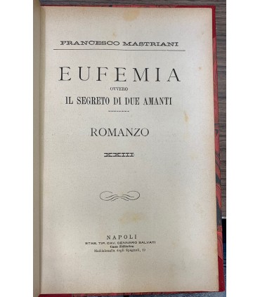 Eufemia ovvero il segreto di due amanti.