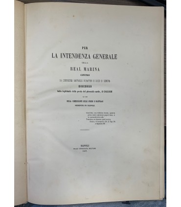 Per la intendenza generale della Rela Marina contro la compagnia Raffaele Rubattini e socii di Genova.