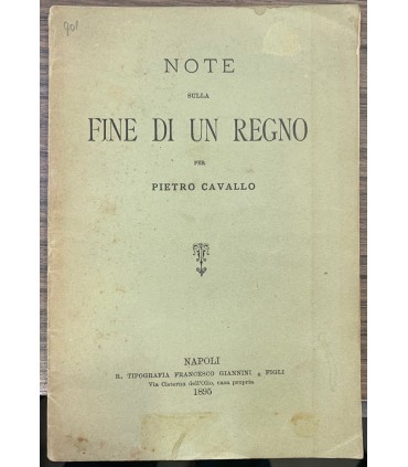 Note sulla fine di un regno.
