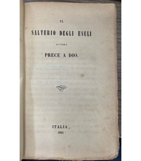 Il salterio degli esuli ovvero prece a Dio.