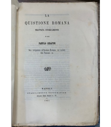 La Quistione romana.