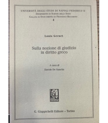 Sulla nozione di giudizio in diritto greco.