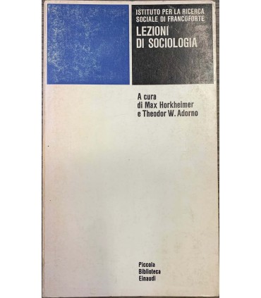 Lezioni di sociologia.
