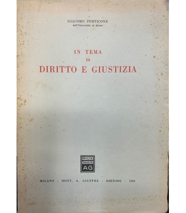 In tema di diritto e giustizia.