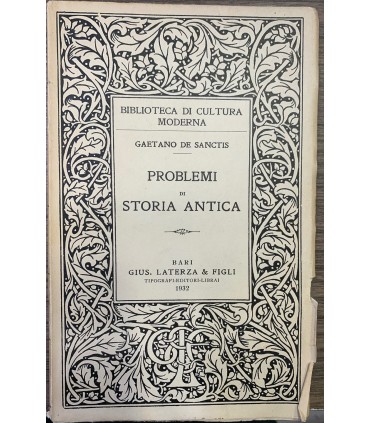 Problemi di storia antica.