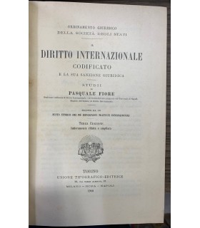 Diritto internazionale codificato e la sua sanzione giuridica.