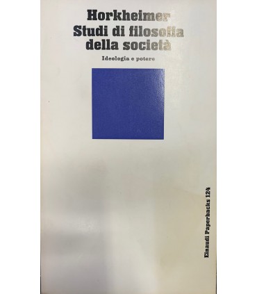 Studi di filosofia della società.
