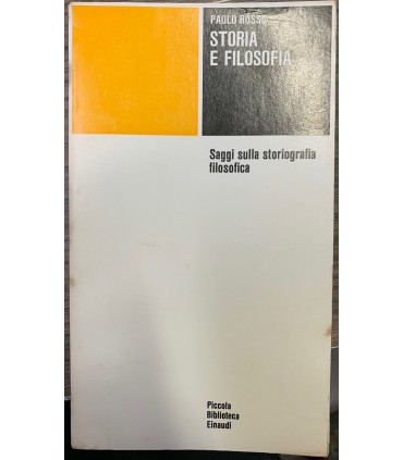 Storia e filosofia. Saggi sulla storiografia fiosofico.