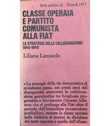 Classe operaia e partito comunista alla Fiat.