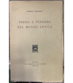 Poesia e pensiero del mondo antico.