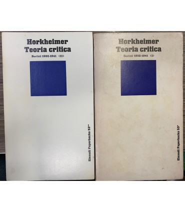 Teoria e critica. Scritti 1922-1941. 2 voll.