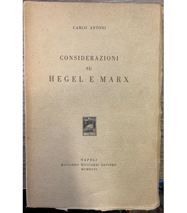 Considerazioni du Hegel e Marx.