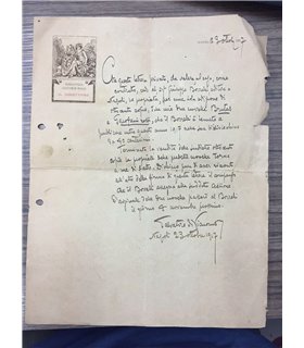 Lettera con intestazione e autografo. 1917