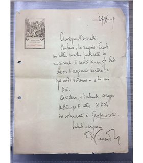 Lettera con intestazione e autografo