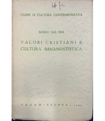 Valori cristiani e cultura immanentistica.