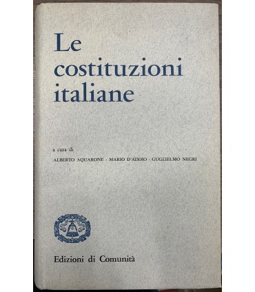 Le costituzioni italiane.