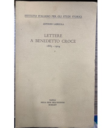 Lettere a Benedetto Croce.