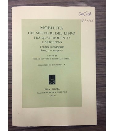Mobilità dei mestieri del Libro tra quattrocento e seicento