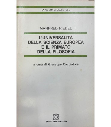L'universalità della scienza europea e il prima della filosofia.