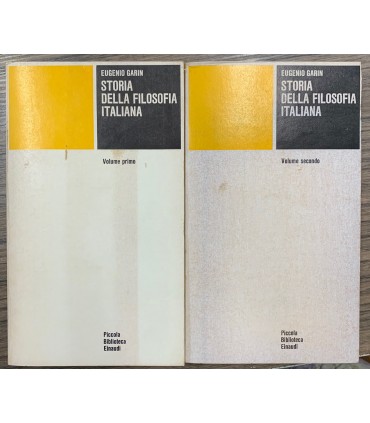 Storia della filosifa italiana. 2 voll.