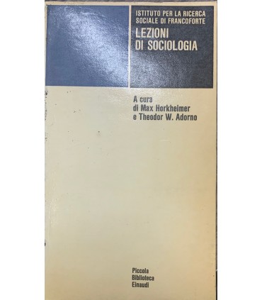 Lezioni di sociologia.