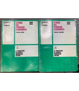 Storia del pensiero economico. 2 voll.