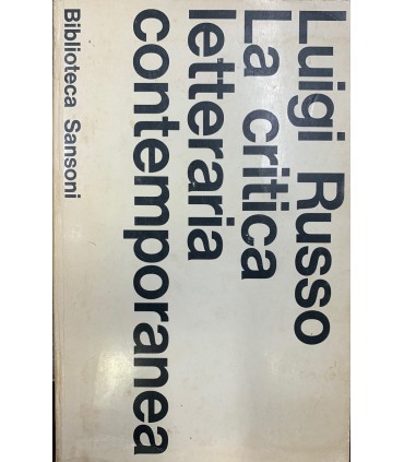La critica letteraria contemporanea.